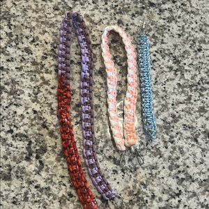 Colorful Woven Keychain Set
